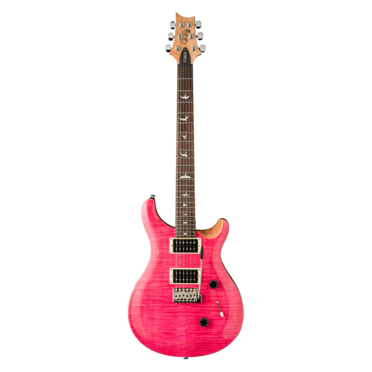 PRS SE Custom 24 Electric Guitar w/Bag, Bonnie Pink/Natural Back |  PRS |  ELECTRIC GUITAR |  Zoso Music