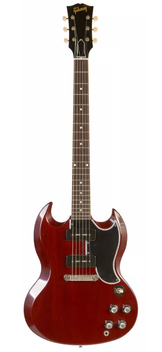Gibson 1963 SG Special Reissue Lightning Bar VOS Electric Guitar, Cherry Red (SGSP63VOCHNH1)