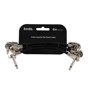 koda essential Flat Patch Cable, 6inch, Pack of 3 |  KODA |  CABLES |  Zoso Music