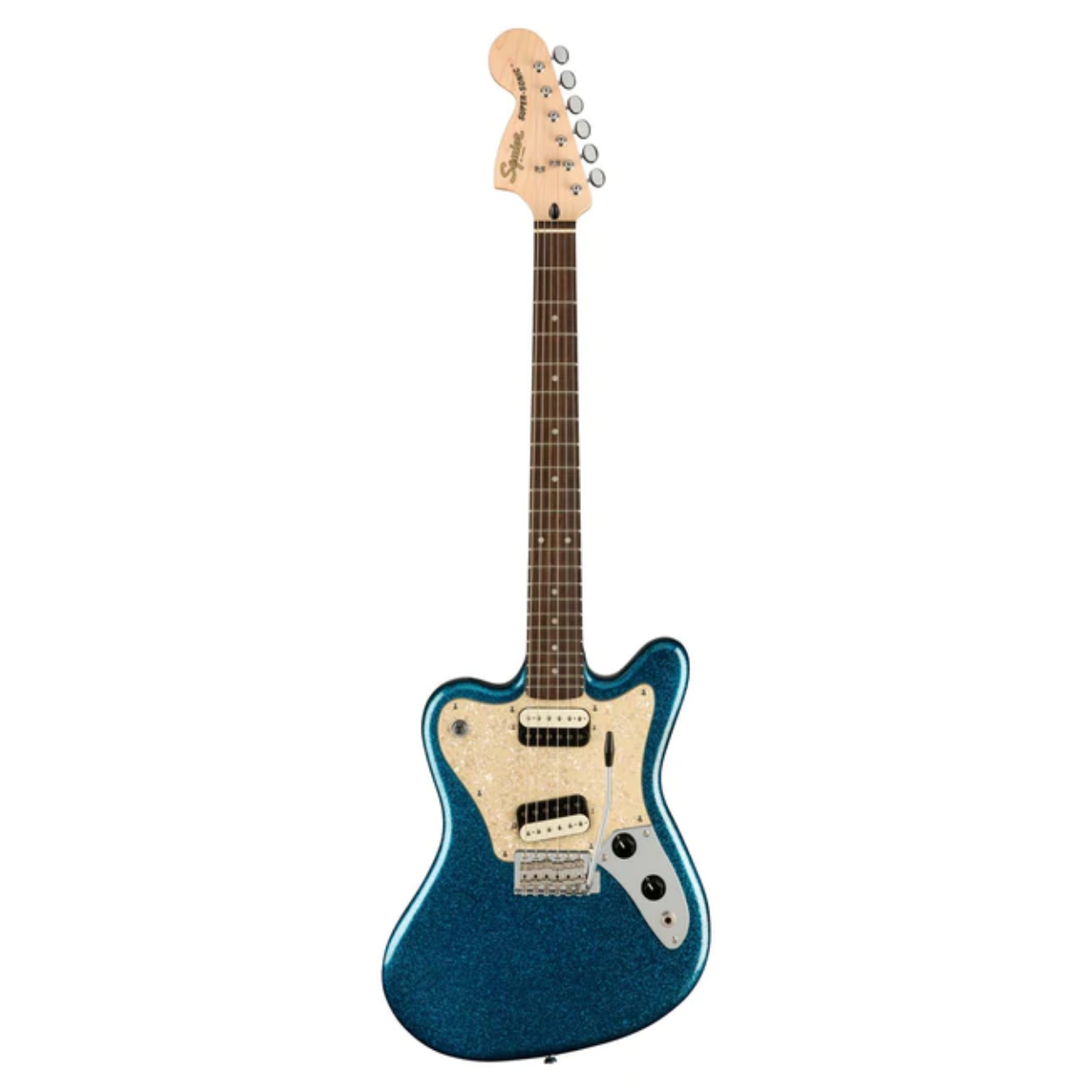 Squier Paranormal Series Super Sonic Electric Guitar, Blue Sparkle