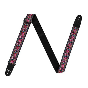 Ibanez Gsv50-p2 Vintage Style Strap, Pink |  IBANEZ |  STRAP |  Zoso Music