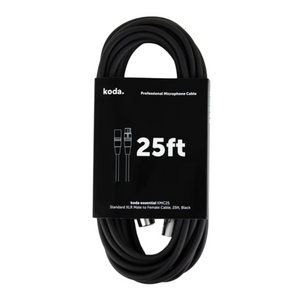 koda essential KMC25 Microphone Cable, 25ft, Black |  KODA |  CABLES |  Zoso Music