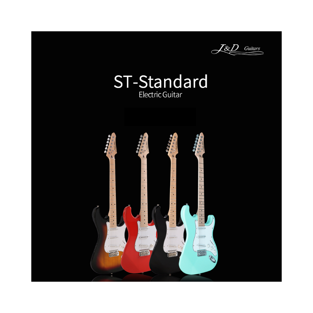 J&D ST STANDARD (STD) STRATOCASTER SSS ELECTRIC GUITAR BLACK (ST SSS), J&D, ELECTRIC GUITAR, j-d-electric-guitar-st-std-bk, ZOSO MUSIC SDN BHD