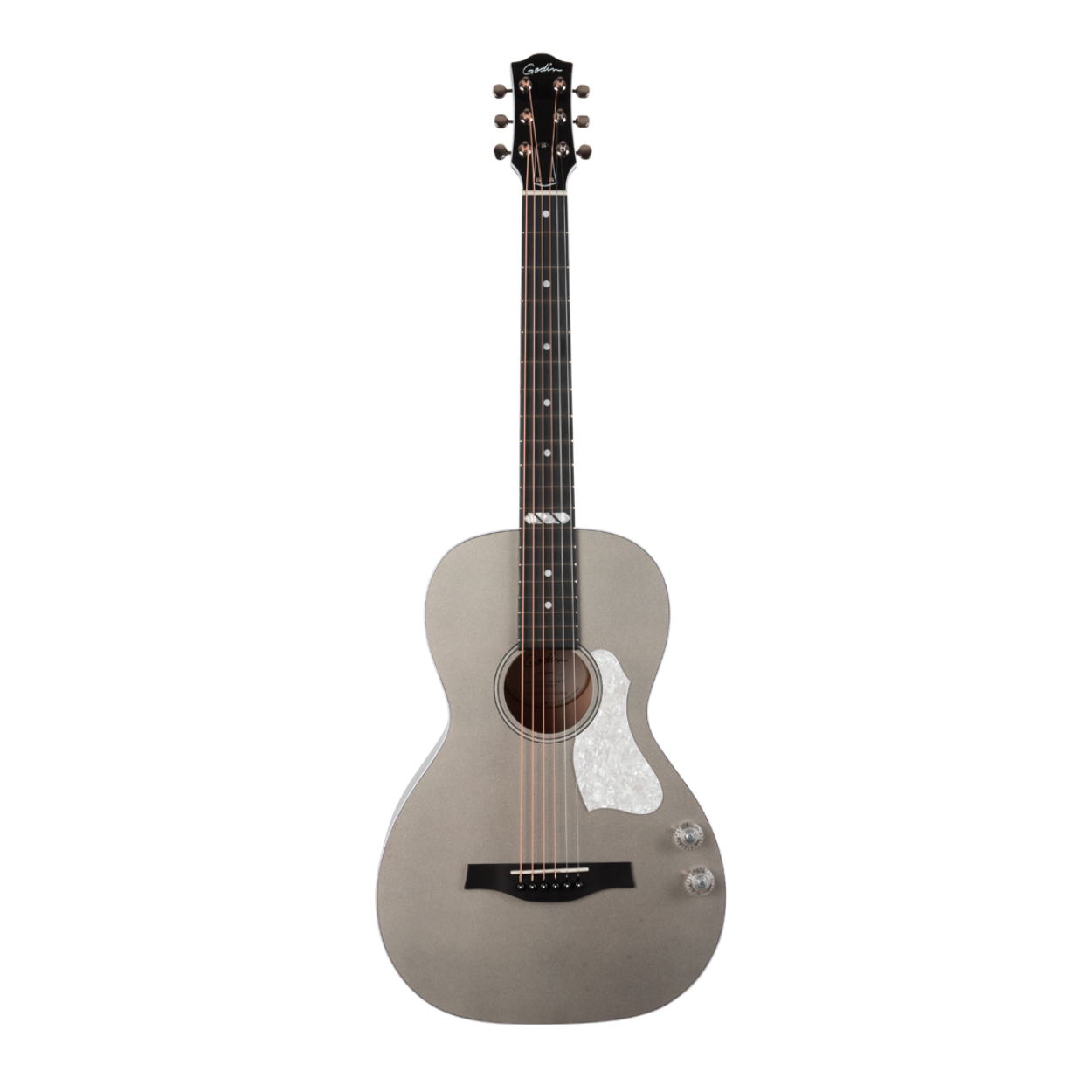 GODIN RIALTO JR. SATINA GRAY HG Q-DISCRETE PARLOR SIZE ACOUSTIC GUITAR