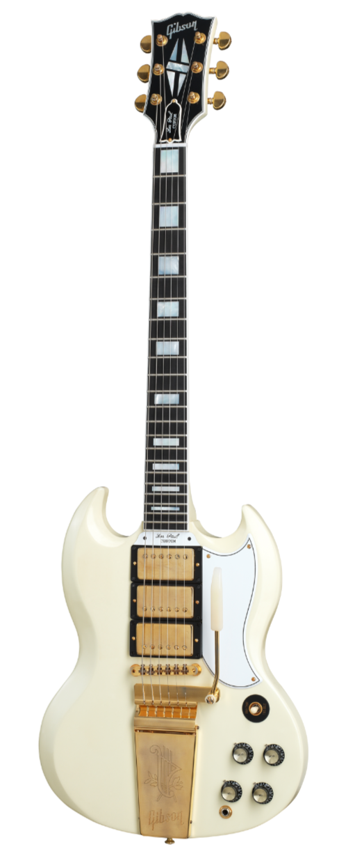 Gibson 1963 Les Paul SG Custom Reissue 3-Pickup w/ Maestro VOS Electric Guitar, Classic White (SGC63VOCWGM1) |  GIBSON |  ELECTRIC GUITAR |  Zoso Music