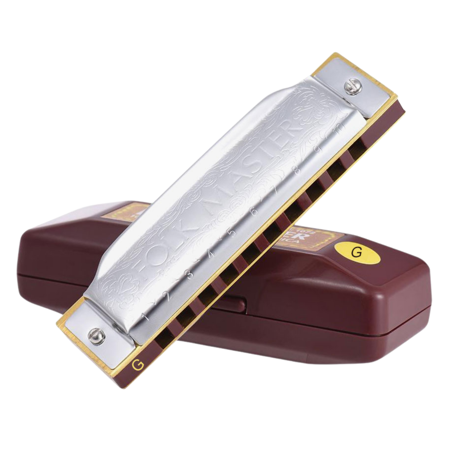 SUZUKI HARMONICA FOLKMASTER 10H G KEY 1072-G, SUZUKI, WIND INSTRUMENT, suzuki-wind-instrument-1072-g, ZOSO MUSIC SDN BHD