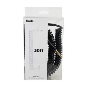 koda plus Coiled Instrument Cable, 30ft, Black |  KODA |  CABLES |  Zoso Music