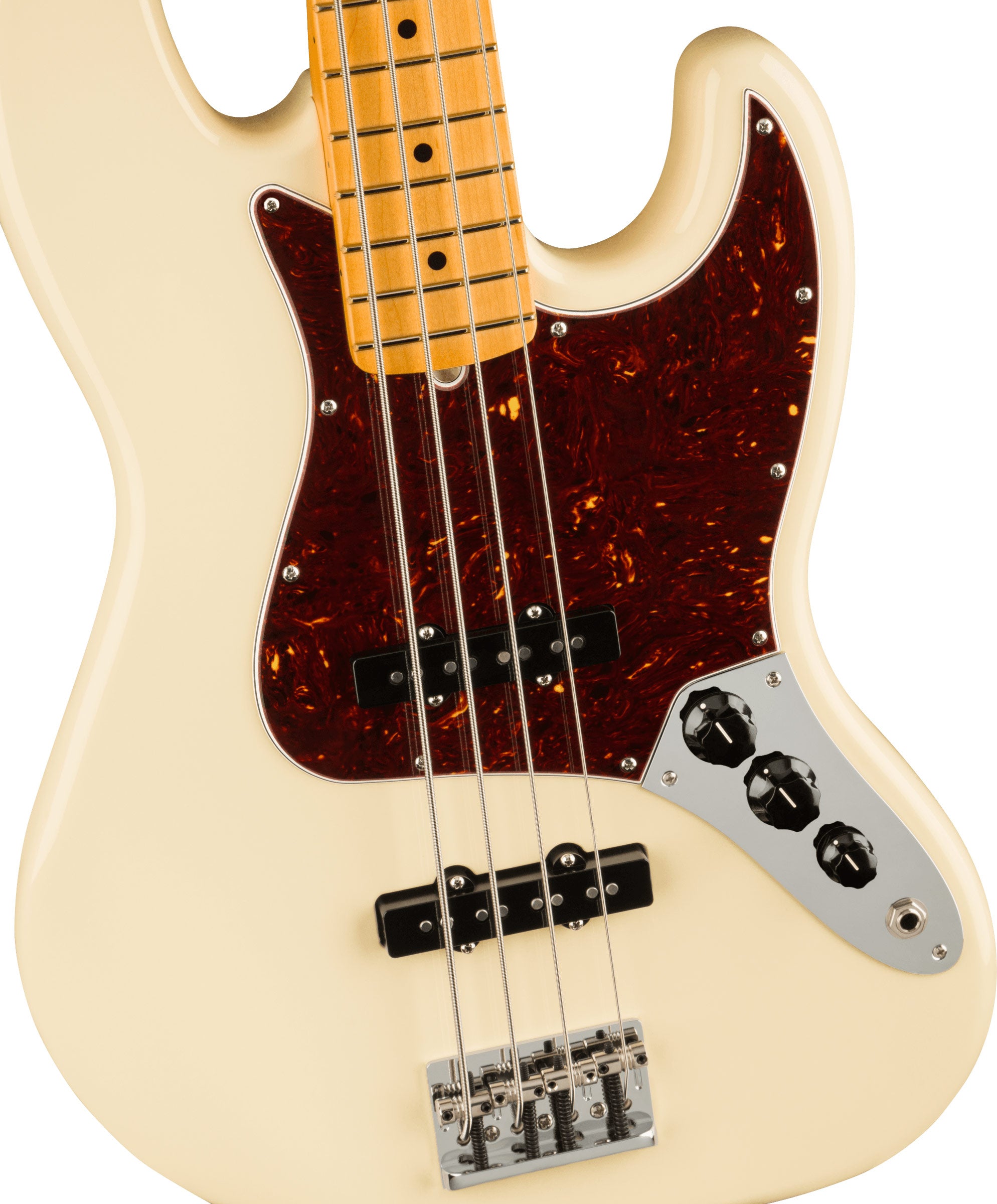 FENDER AMERICAN PROFESSIONAL II JAZZ BASS ELECTRIC GUITAR WITH MAPLE FINGERBOARD&2 SINGLE-COIL PICKUPS - OLYMPIC WHITE, FENDER, BASS GUITAR, fender-bass-guitar-fen-f03-019-3972-705, ZOSO MUSIC SDN BHD