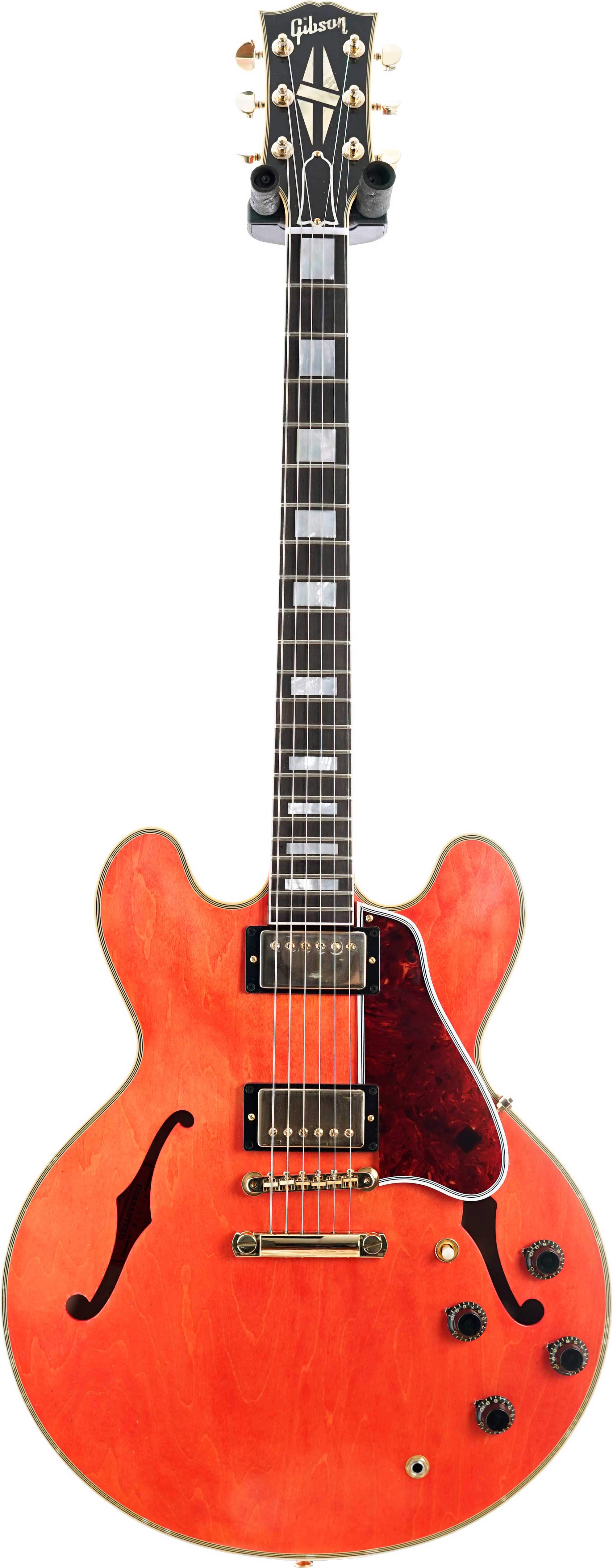 Gibson 1959 ES-355 Reissue Stop Bar Light Aged Electric Guitar, Watermelon Red (59ES355LAWMGH1) |  GIBSON |  ELECTRIC GUITAR |  Zoso Music
