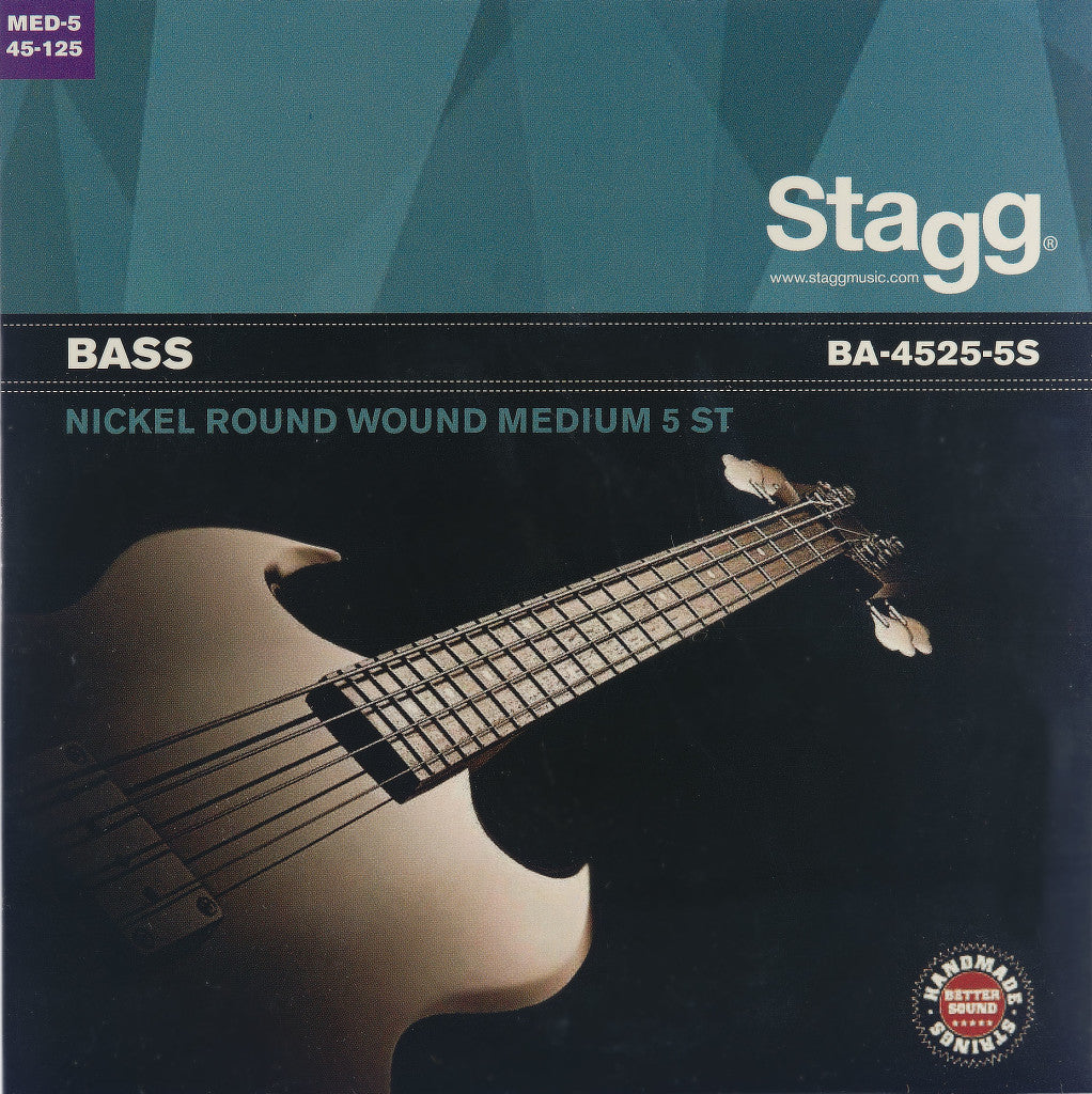 STAGG BA-4525-5S NICKEL ROUND WOUND 5 STRING BASS GUITAR STRING 45-125, STAGG, STRING, stagg-string-ba45255s, ZOSO MUSIC SDN BHD