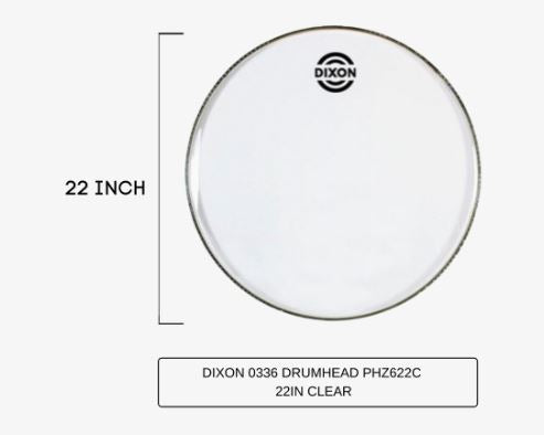 DIXON 0336 DRUMHEAD PHZ622C 22IN CLEAR | DIXON , Zoso Music