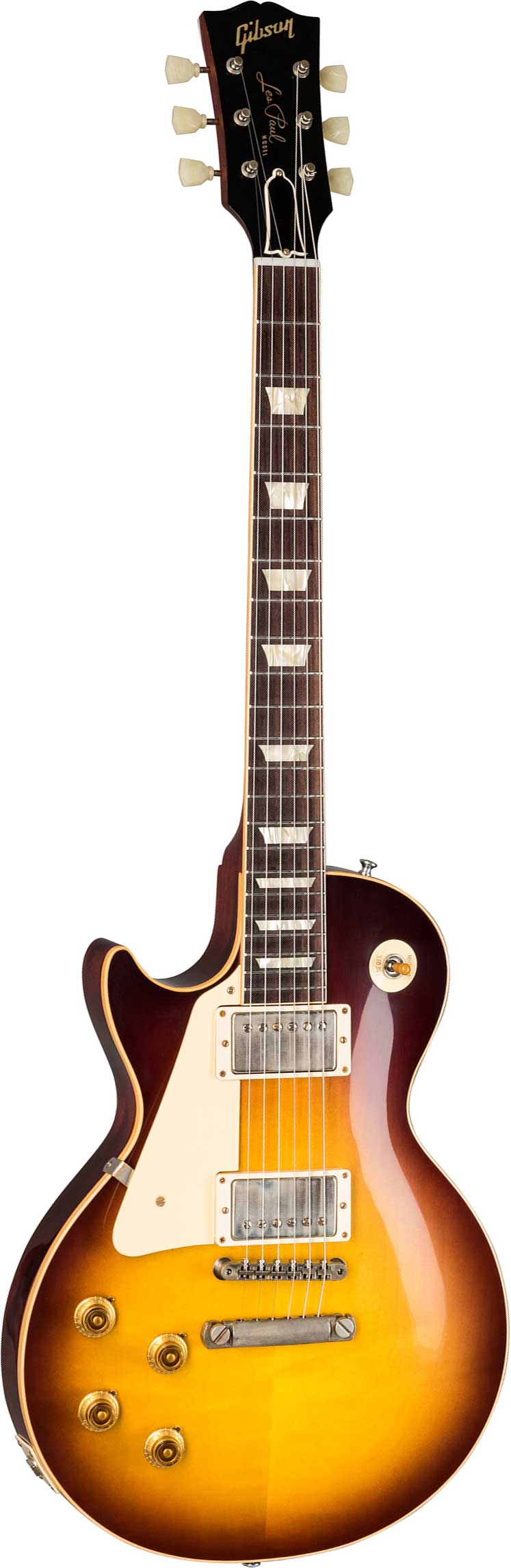 Gibson 1958 Les Paul Standard Reissue VOS (Left-handed) Electric Guitar, Bourbon Burst (LPR58LHVOBBNH1)