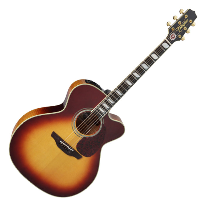 TAKAMINE EF250TK TOBY KEITH SIGNATURE SERIES JUMBO CUTAWAY SUNBURST ACOUSTIC- ELECTRIC GUITAR WITH EQ & GC000 CASE (MADE IN JAPAN)