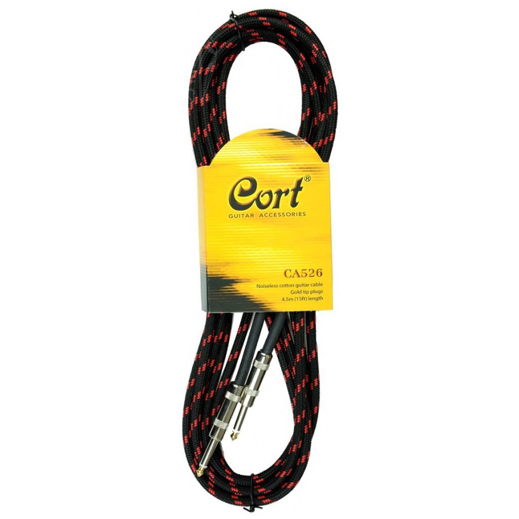 Cort CA526 15FT Gold Tip Plug Cable Black | CORT , Zoso Music