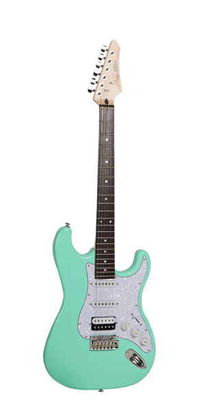 J&d St Ds10h Stratocaster Electric Guitar Green/mint Gr (Hss)