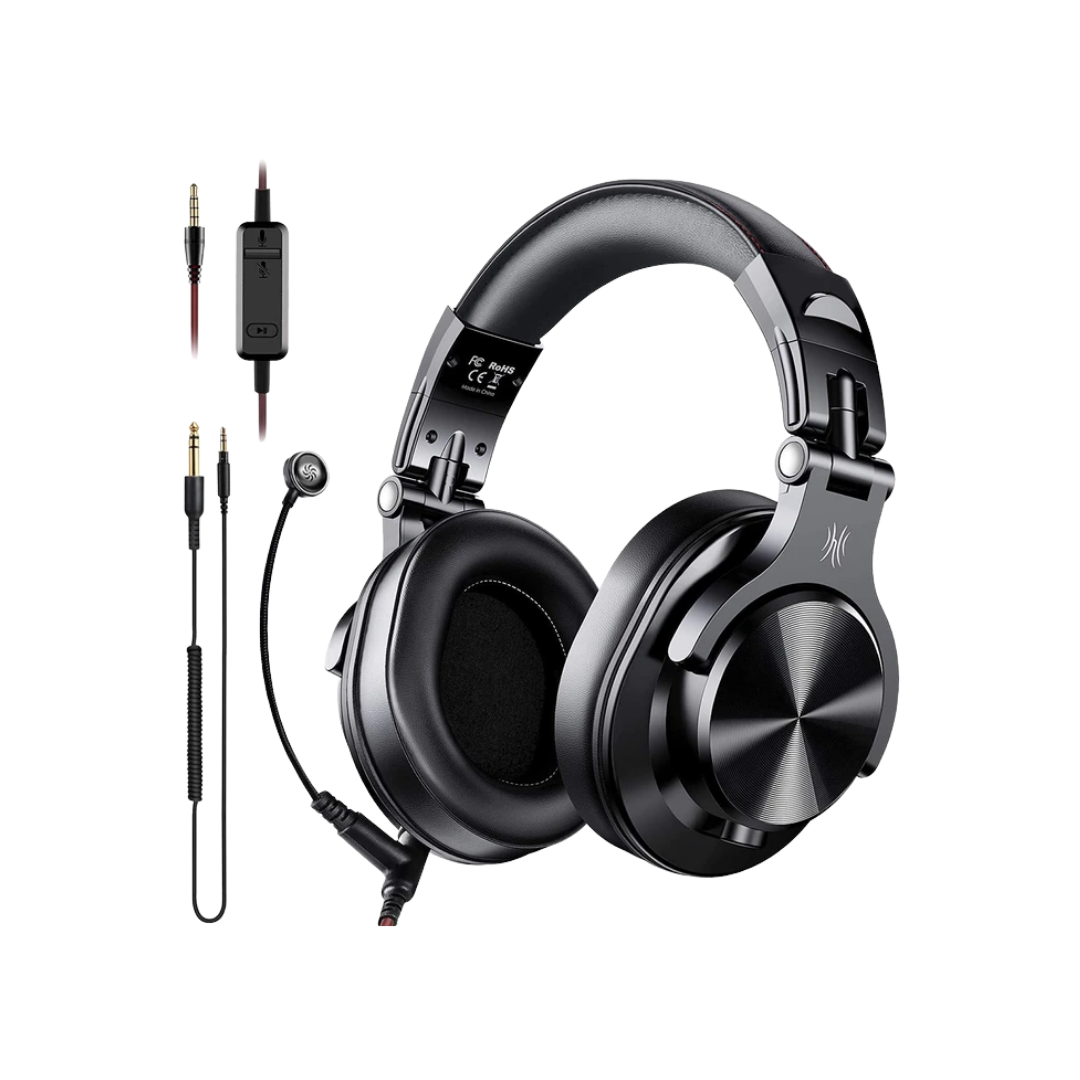 ONEODIO A71 CLOSED BACK OVER EAR HEADPHONE WITH BOOM MICROPHONE 50MM NEODYMIUM DRIVER, ONEODIO, HEADPHONE, oneodio-headphone-oo-a71-bk, ZOSO MUSIC SDN BHD