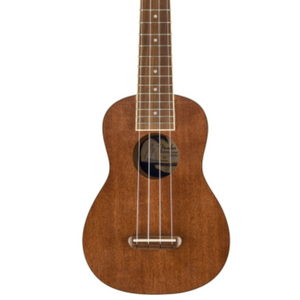 FENDER SEASIDE SOPRANO UKULELE PACK WITH WALNUT FINGERBOARD, NATURAL COLOR, FENDER, UKULELE, fender-ukulele, ZOSO MUSIC SDN BHD