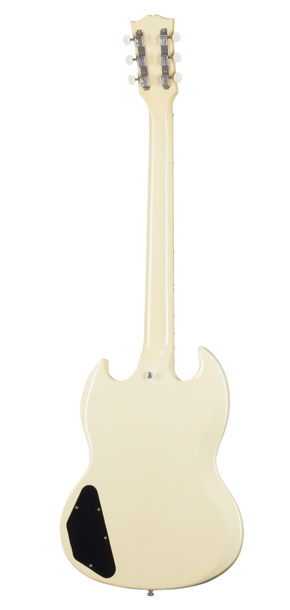 Gibson 1963 SG Special Reissue Lightning Bar Ultra Light Aged Electric Guitar, Classic White (SGSP63ULCWNH1)