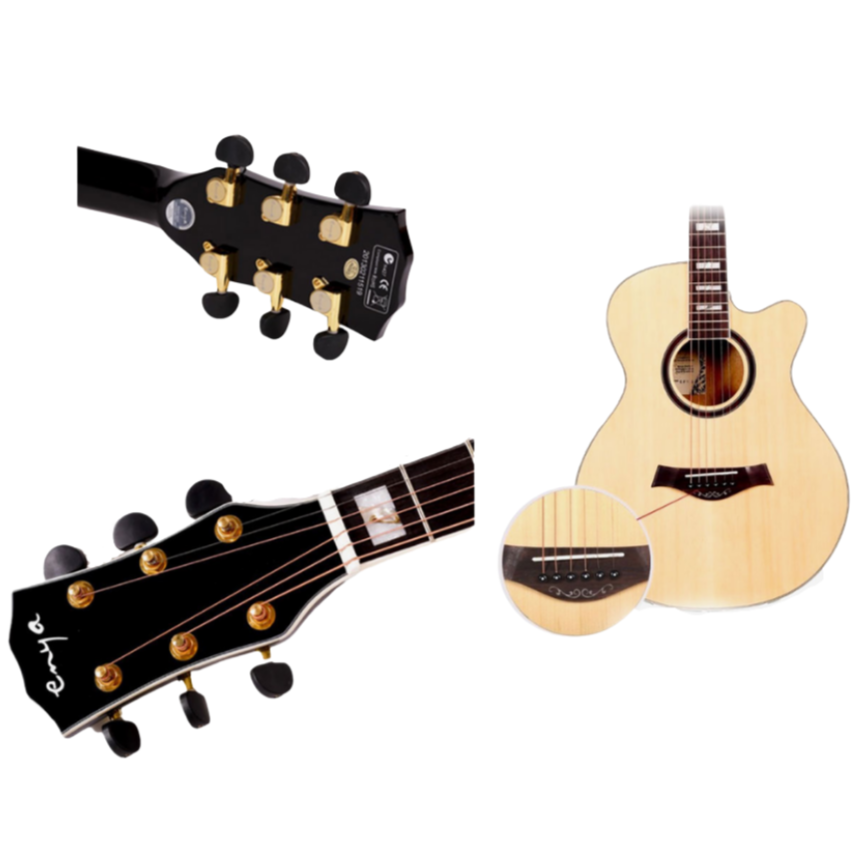 Enya EF-18NA 40" Acoustic Guitar Laminate Englemann Spruce Top With Bag And Accessories | ENYA , Zoso Music