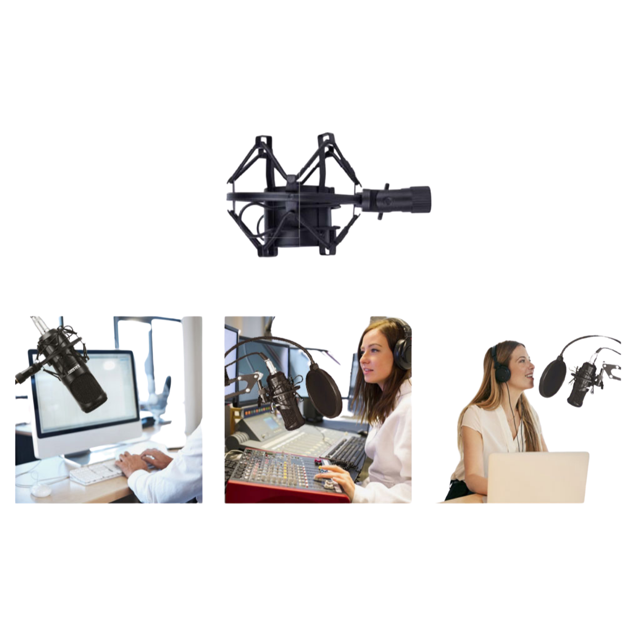 NEOWOOD M15 ALU SHOCK MOUNT ALUMINIUM ALLOY, NEOWOOD, MICROPHONE ACCESSORIES, neowood-microphone-accessories-neo-m15-alu, ZOSO MUSIC SDN BHD