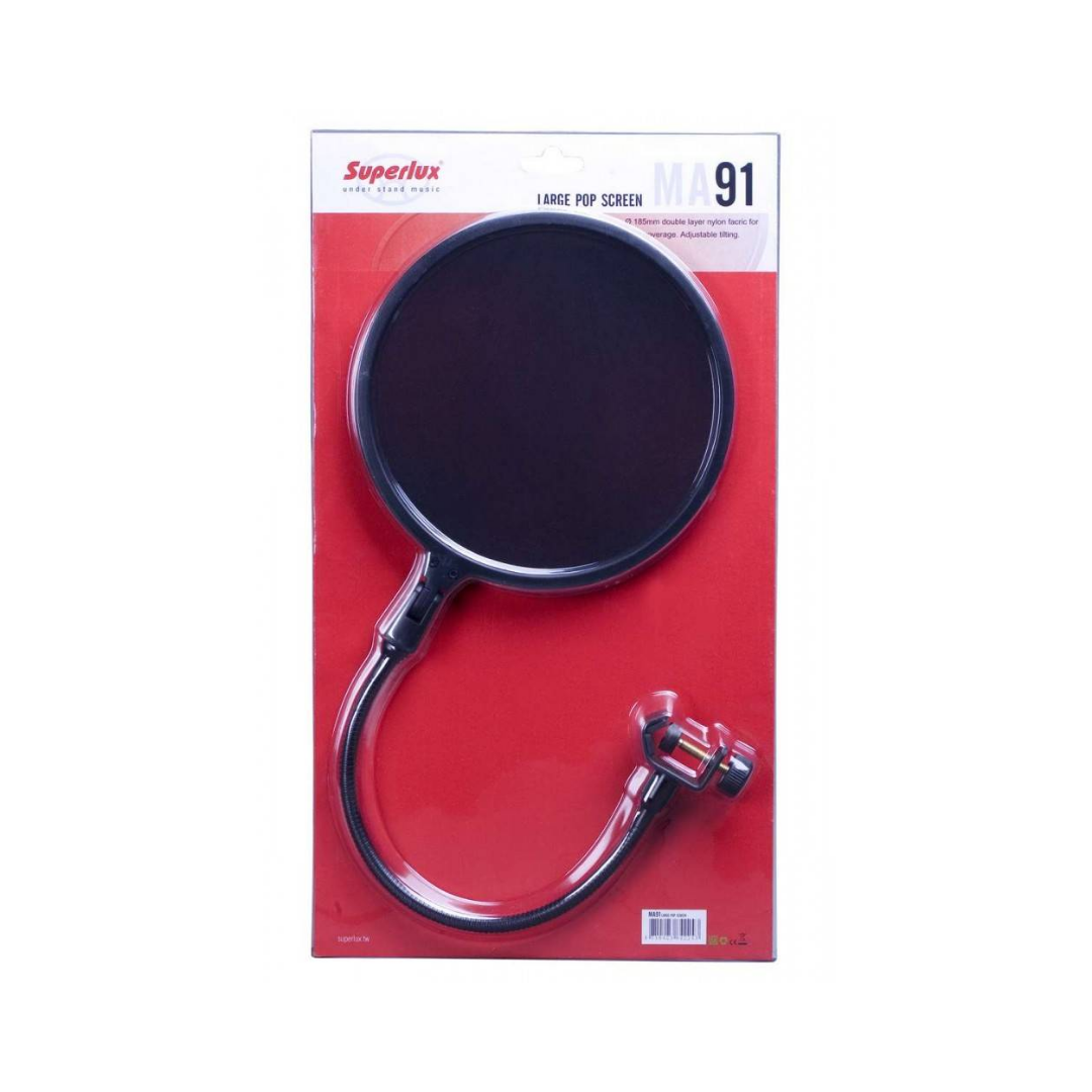 SUPERLUX MA91B POP FILTER, SUPERLUX, MICROPHONE ACCESSORIES, superlux-microphone-accessories-sup-ma91b, ZOSO MUSIC SDN BHD