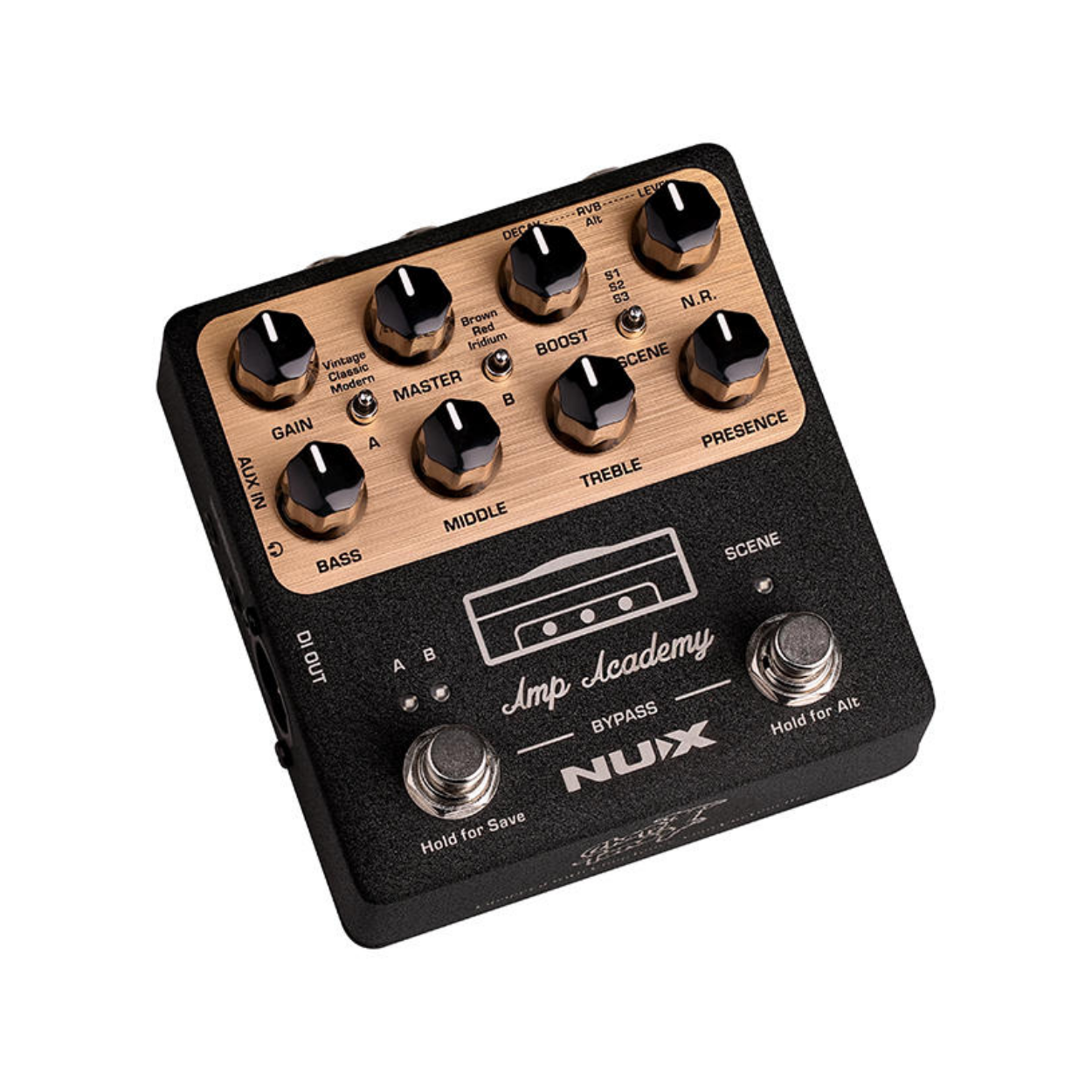 Nux NGS6 Amp Academy Stomp Box Amplifier Modeler Guitar Effect Pedal |  NUX |  EFFECTS |  Zoso Music