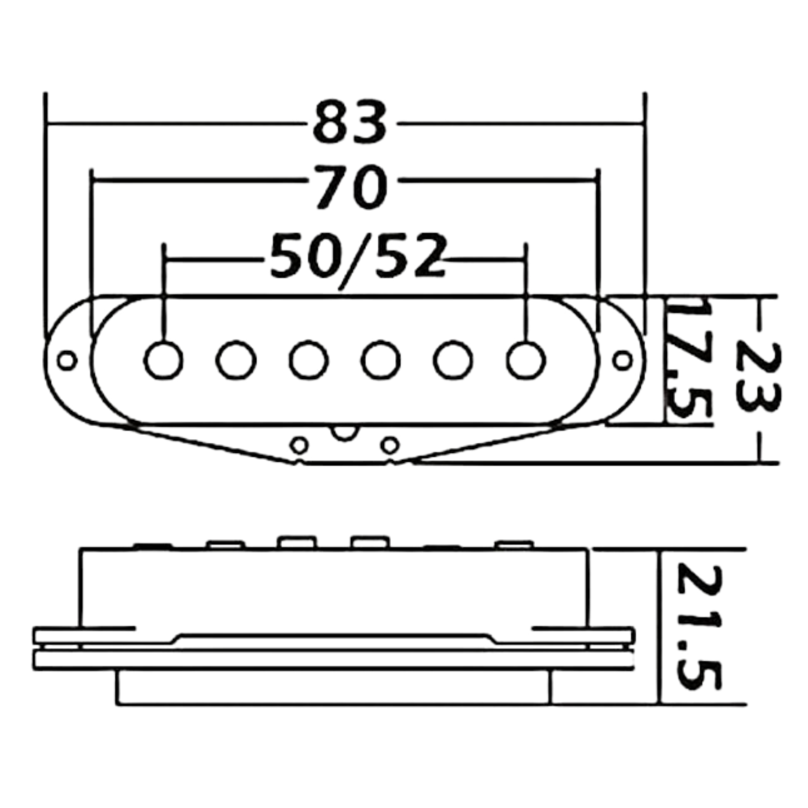 WILKINSON PICKUPS BRIDGE SINGLE COIL WITH LOWGAUSS CERAMIC COLOR WHITE FOR STRATOCASTER ELECTRIC GUITAR, WILKINSON, PICKUPS & PARTS, wilkinson-pickups-parts-wovsb, ZOSO MUSIC SDN BHD