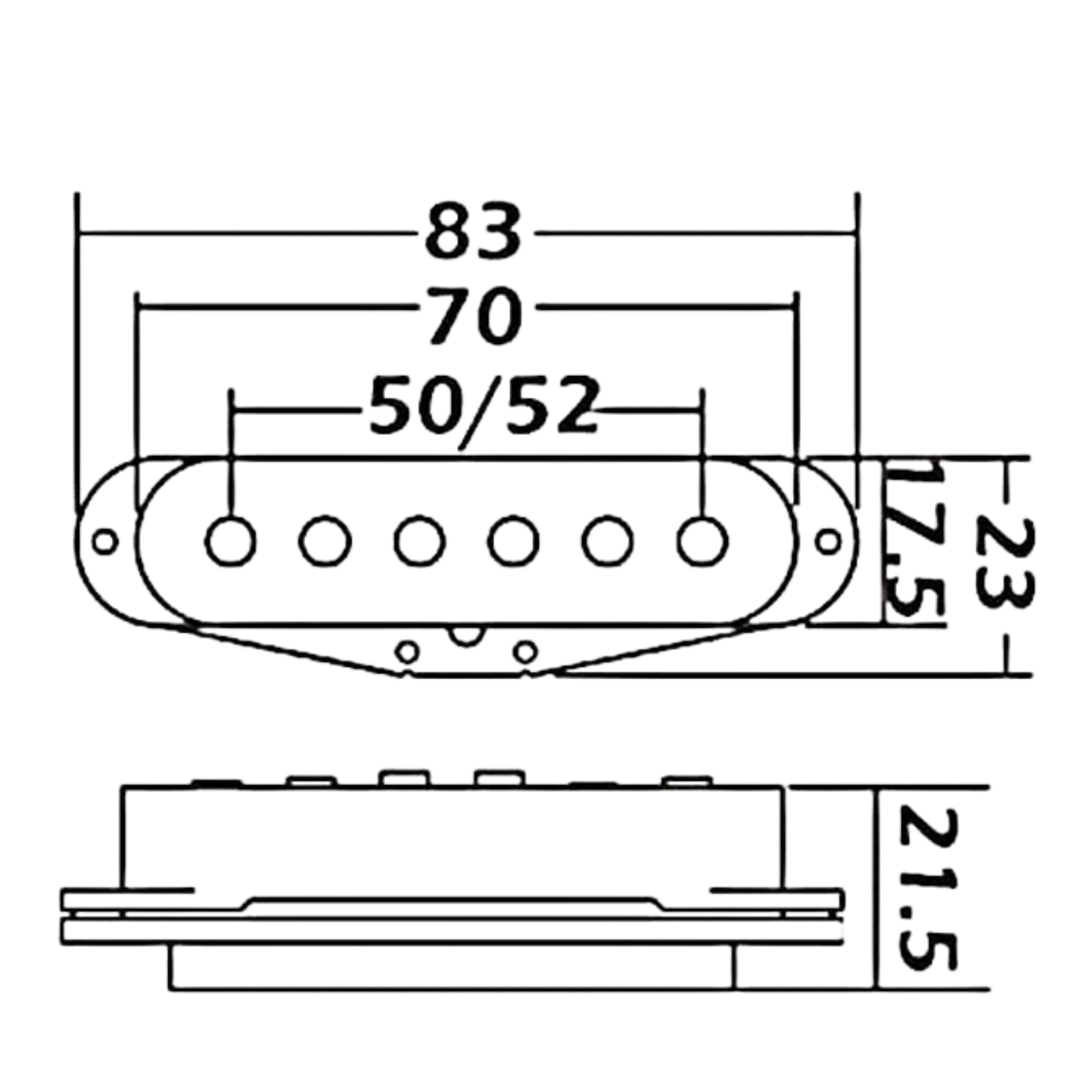 WILKINSON PICKUPS NECK SINGLE COIL WITH LOWGAUSS CERAMIC COLOR WHITE FOR STRATOCASTER ELECTRIC GUITAR, WILKINSON, PICKUPS & PARTS, wilkinson-pickups-parts-wovsn, ZOSO MUSIC SDN BHD