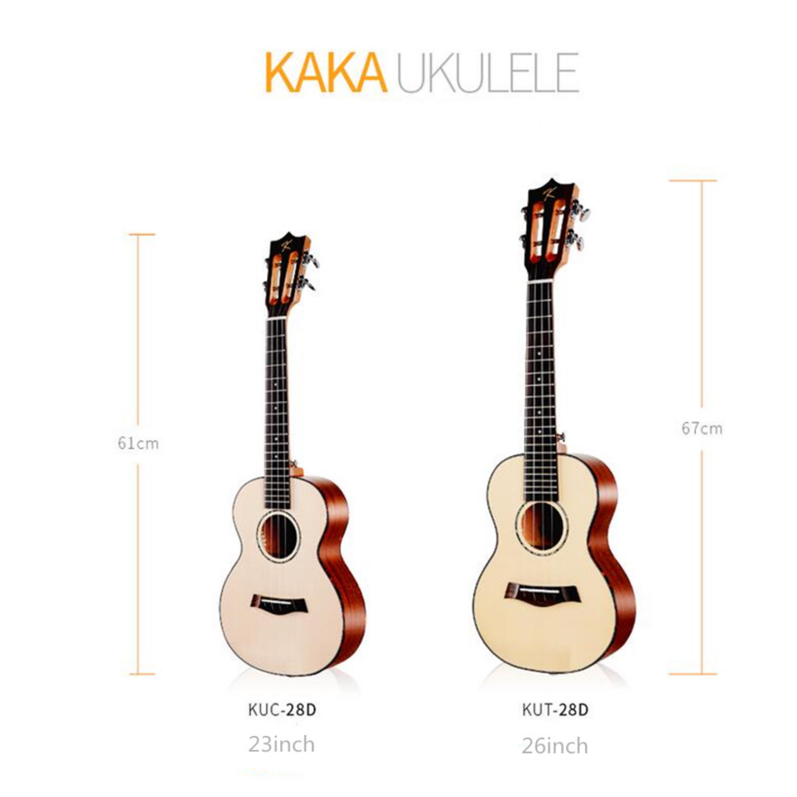 KAKA BY ENYA KUC-28D SOLID TOP CONCERT UKULELE WITH SOFT PADDED BAG MATTE FINISH, KAKA, UKULELE, kaka-ukulele-kuc28d, ZOSO MUSIC SDN BHD