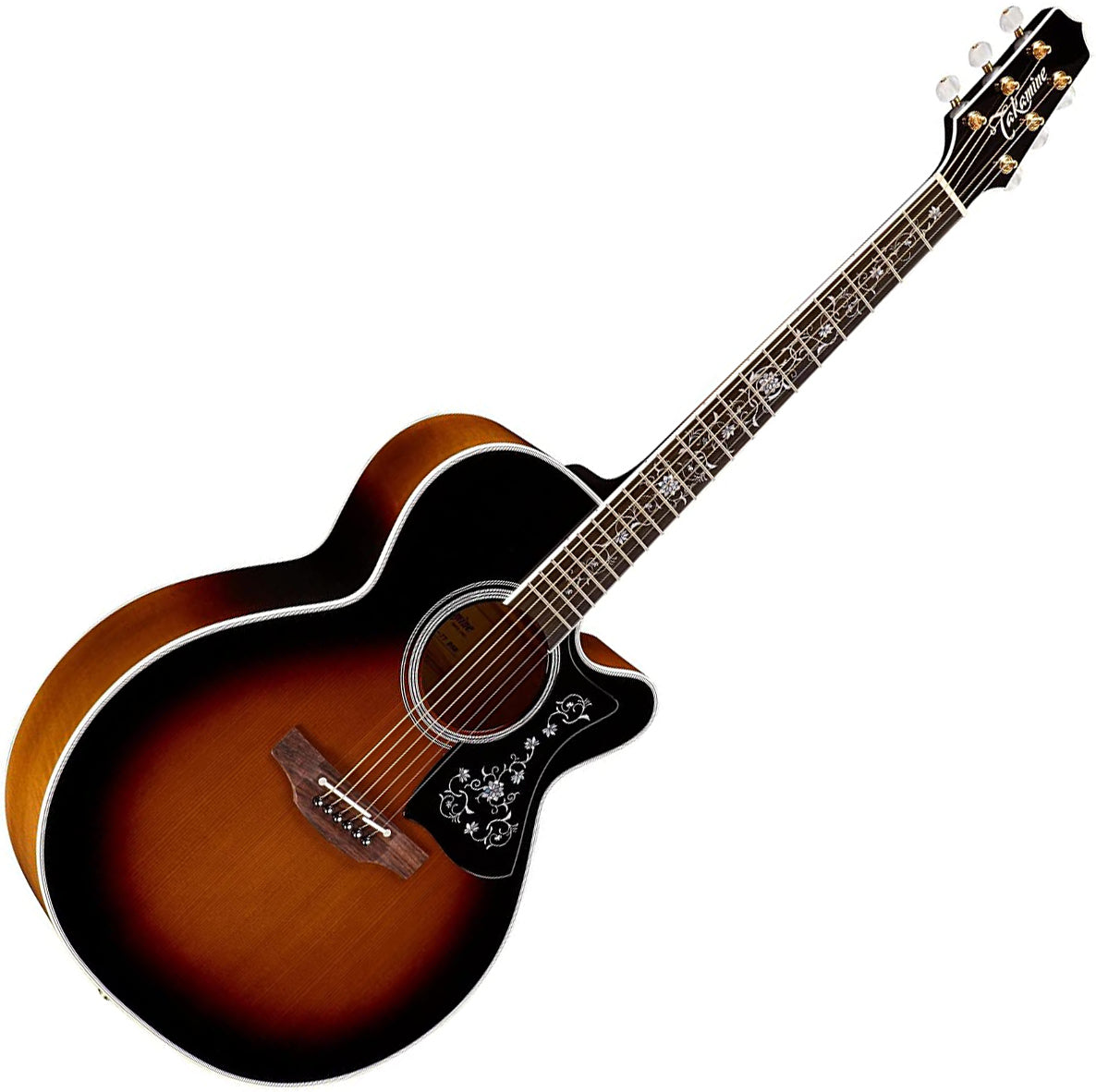 TAKAMINE EF450C-TT BSB THERMAL TOP SERIES NEX CUTAWAY ACOUSTIC-ELECTRIC GUITAR, BROWN SUNBURST, TLD-2 PREAMP & HARD CASE (MADE IN JAPAN)