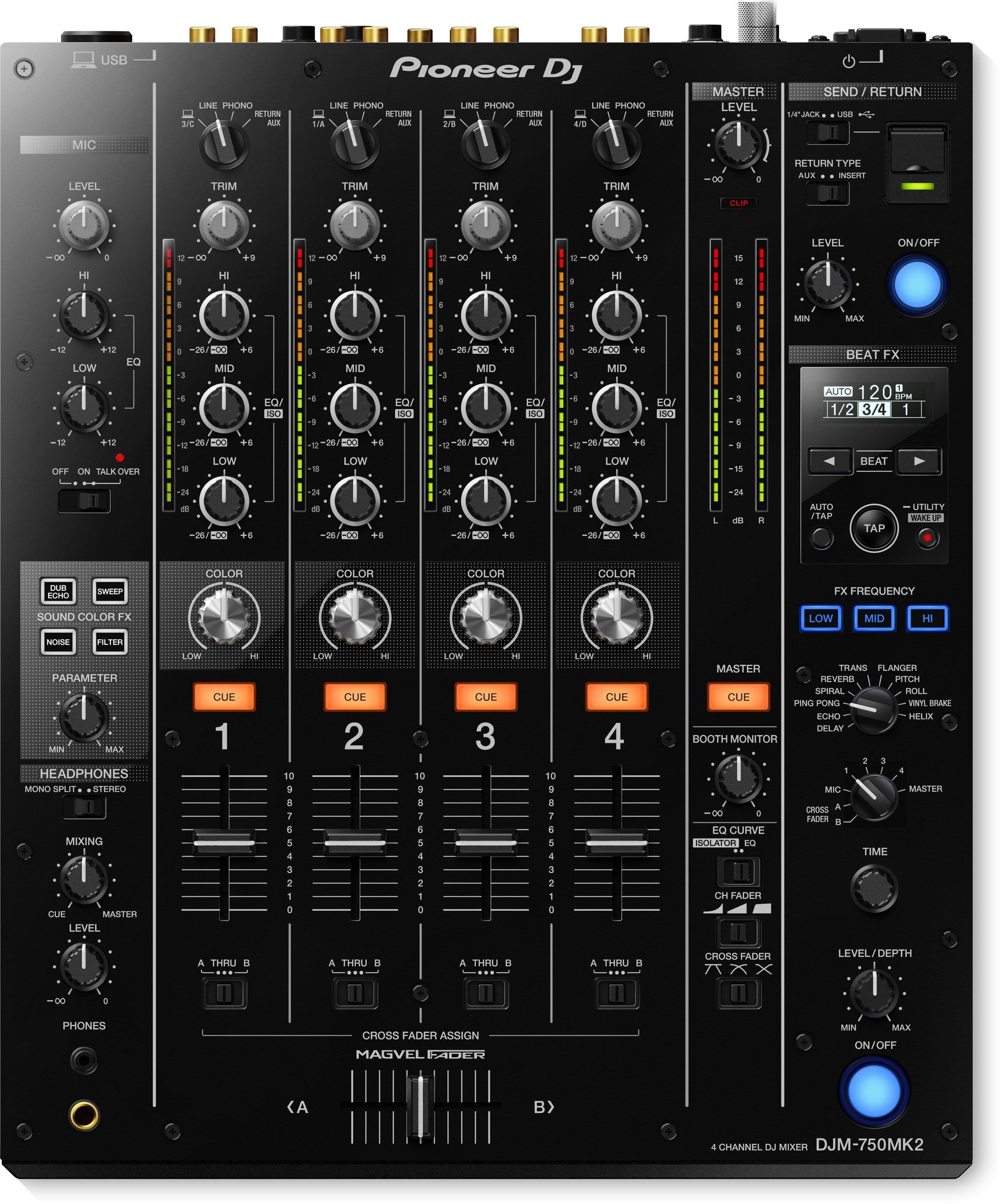 PIONEER DJM-750MK2 4 CHANNEL PERFORMANCE DJ MIXER, PIONEER, DJ GEAR, pioneer-dj-gear-djm-750mk2, ZOSO MUSIC SDN BHD