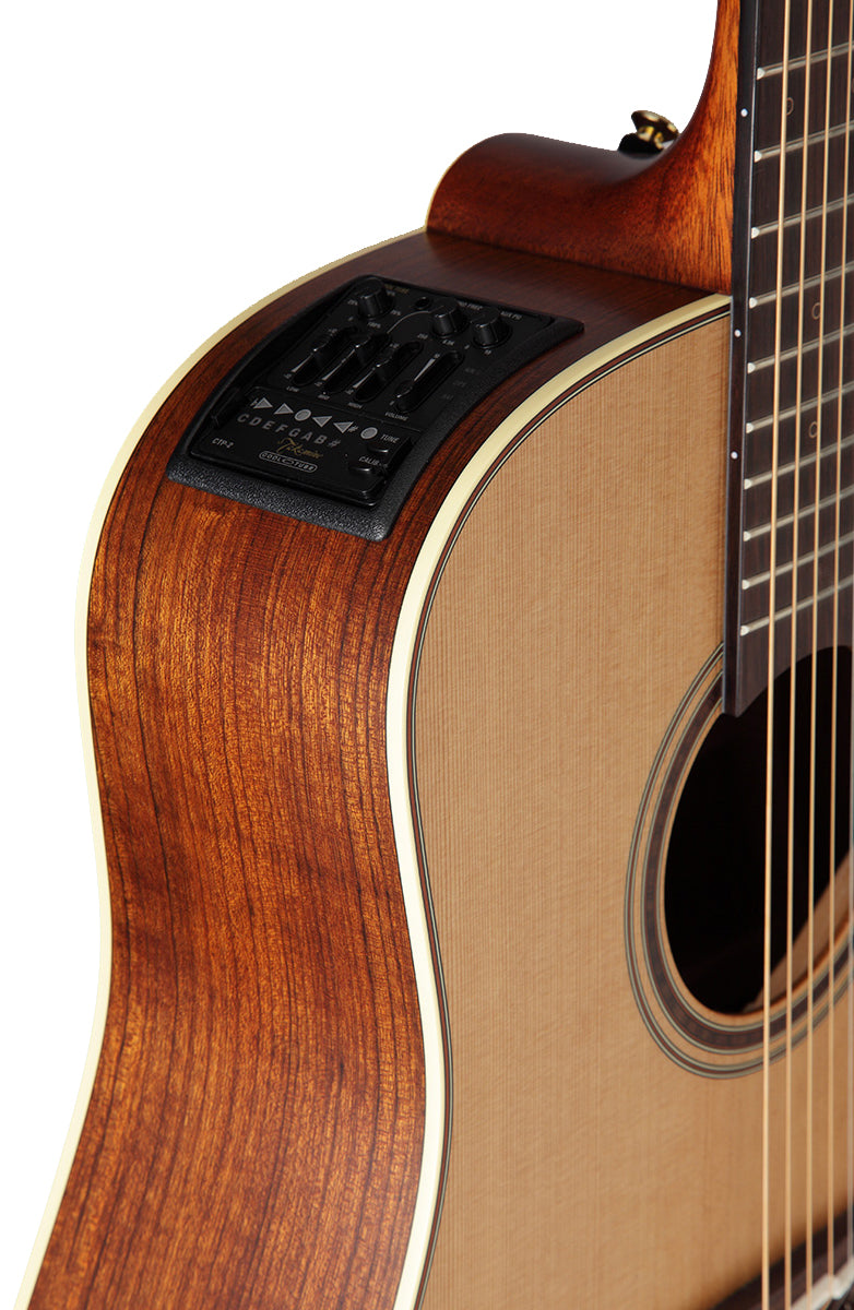 Takamine CP3DC OV Custom Pro Series Dreadnought Cutaway, CTP-3 Preamp Acoustic-Electric Guitar with Hard Case (Made In Japan)