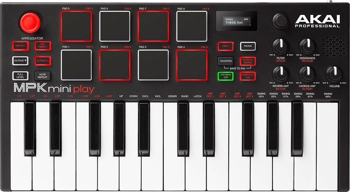 AKAI PROFESSIONAL MPK MINI PLAY PORTABLE KEYBOARD & MIDI CONTROLLER | AKAI PROFESSIONAL , Zoso Music