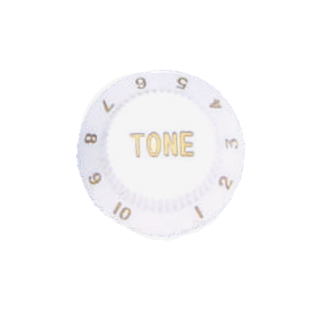MINGS ELECTRIC GUITAR STRATOCASTER VOLUME KNOB WHITE WITH GOLEN LETTER, MINGS, GUITAR & BASS ACCESSORIES, mings-guitar-accessories-min-pn-s1v, ZOSO MUSIC SDN BHD