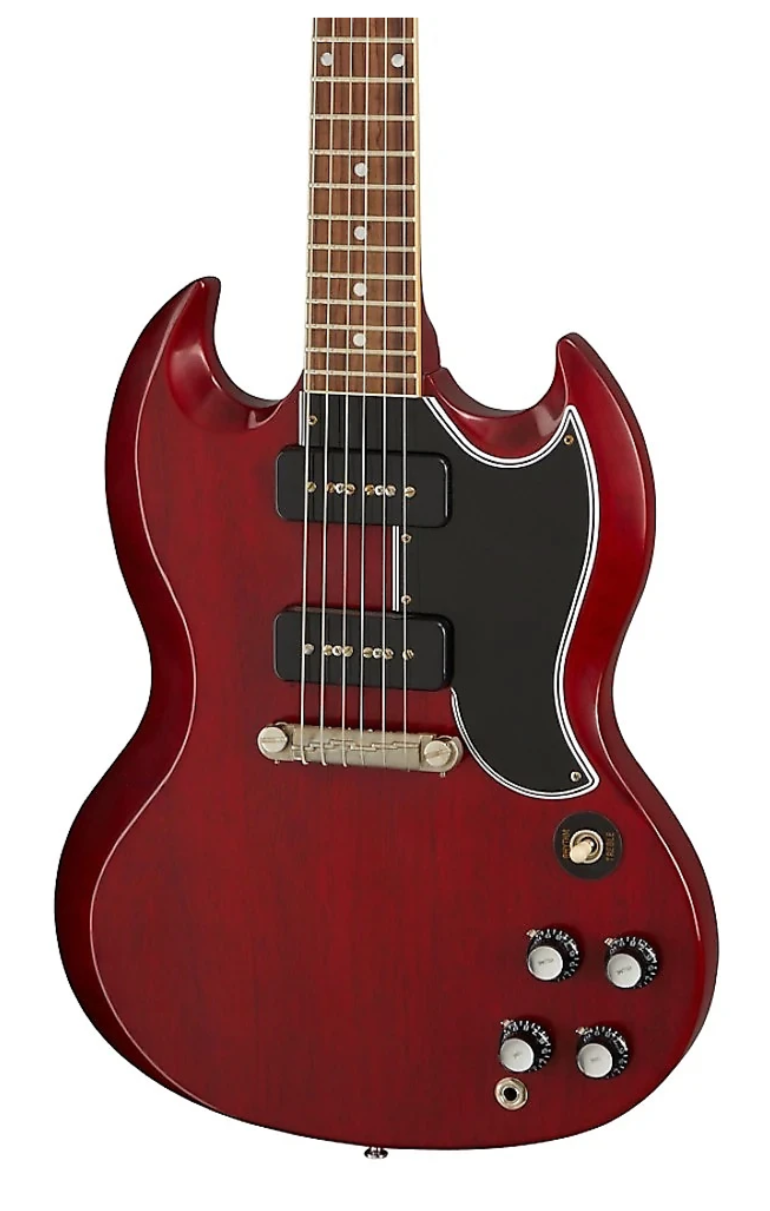 Gibson 1963 SG Special Reissue Lightning Bar VOS Electric Guitar, Cherry Red (SGSP63VOCHNH1)