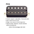 MINGS ELECTRIC GUITAR DOUBLE COIL CERAMIC BRIDGE PICKUP HUMBUCKER, MINGS, GUITAR & BASS ACCESSORIES, mings-guitar-accessories-min-phs-b, ZOSO MUSIC SDN BHD