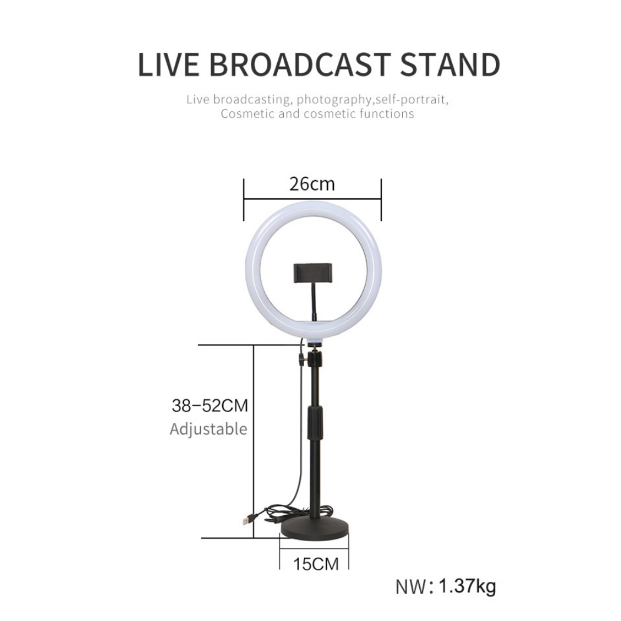 NEOWOOD BY-L205 LIVE STREAMING STAND (BEAUTY LAMP), NEOWOOD, STAND, neowood-stand-neo-by-l205, ZOSO MUSIC SDN BHD