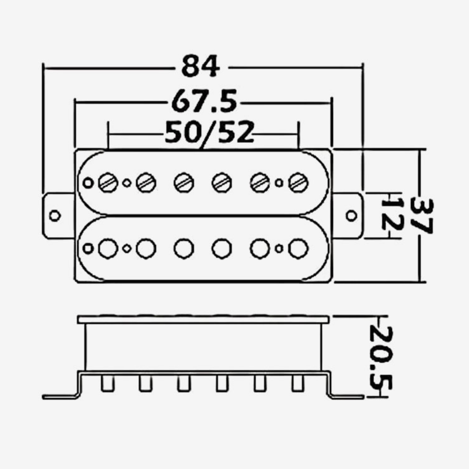 WILKINSON CLASSIC TONE HUMBUCKER PICKUP NECK FOR ELECTRIC GUITAR COLOR BLACK, WILKINSON, PICKUPS & PARTS, wilkinson-pickups-parts-wohhbn, ZOSO MUSIC SDN BHD