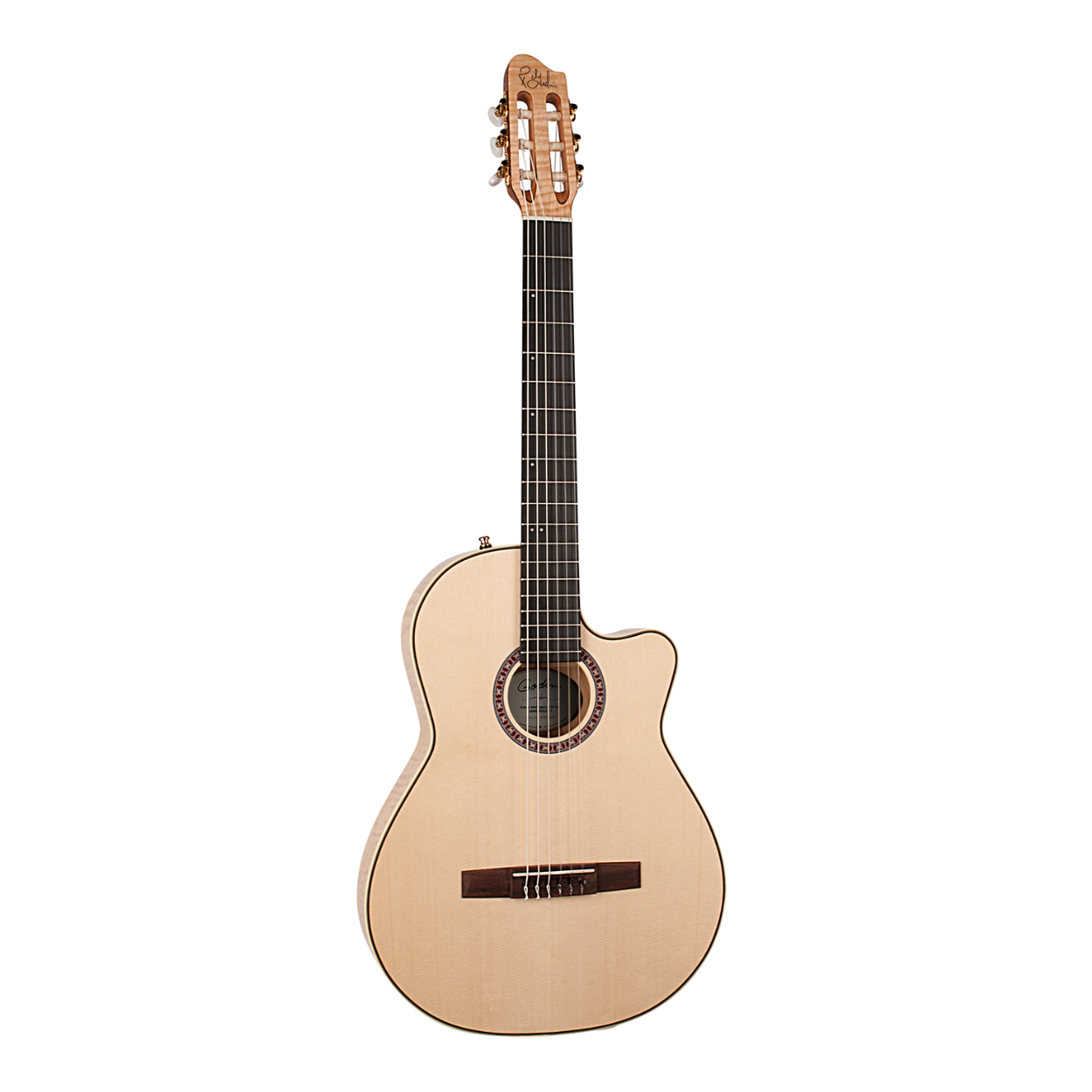 GODIN ARENA FLAME MAPLE CW DUAL SOURCE EQ NYLON STRING ELECTRIC CLASSICAL GUITAR - NATURAL
