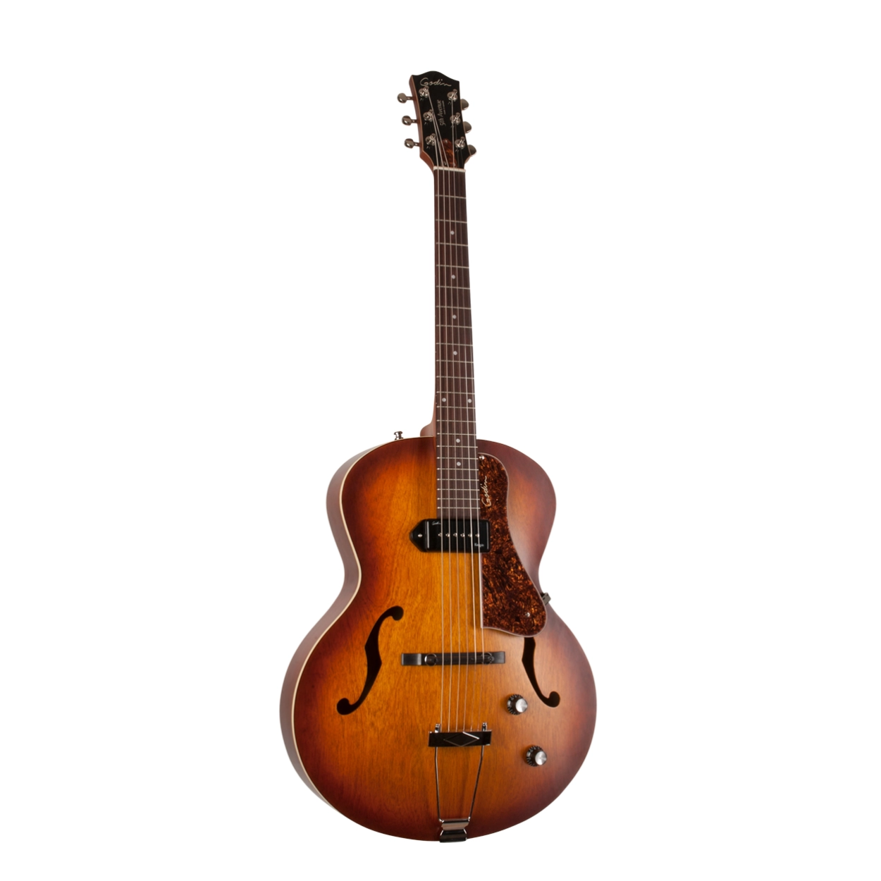 GODIN 5TH AVENUE KINGPIN P90 HOLLOWBODY ELECTRIC GUITAR - COGNAC BURST |  GODIN GUITAR |  ELECTRIC GUITAR |  Zoso Music