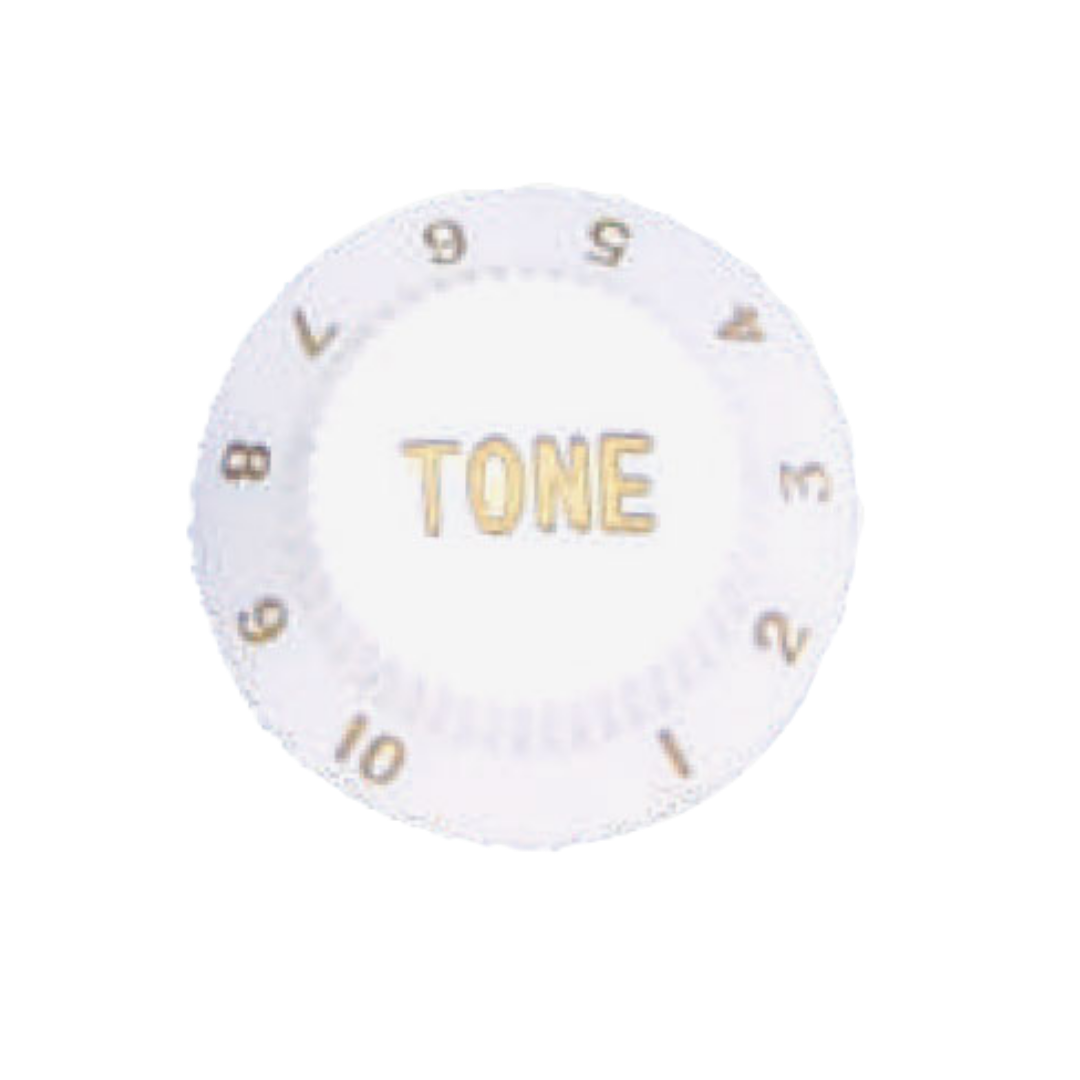 MINGS ELECTRIC GUITAR STRATOCASTER TONE KNOB WHITE WITH GOLEN LETTER, MINGS, GUITAR & BASS ACCESSORIES, mings-guitar-accessories-min-pn-s1t, ZOSO MUSIC SDN BHD