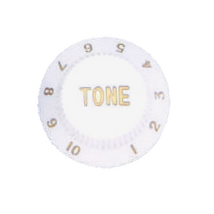 MINGS ELECTRIC GUITAR STRATOCASTER TONE KNOB WHITE WITH GOLEN LETTER, MINGS, GUITAR & BASS ACCESSORIES, mings-guitar-accessories-min-pn-s1t, ZOSO MUSIC SDN BHD