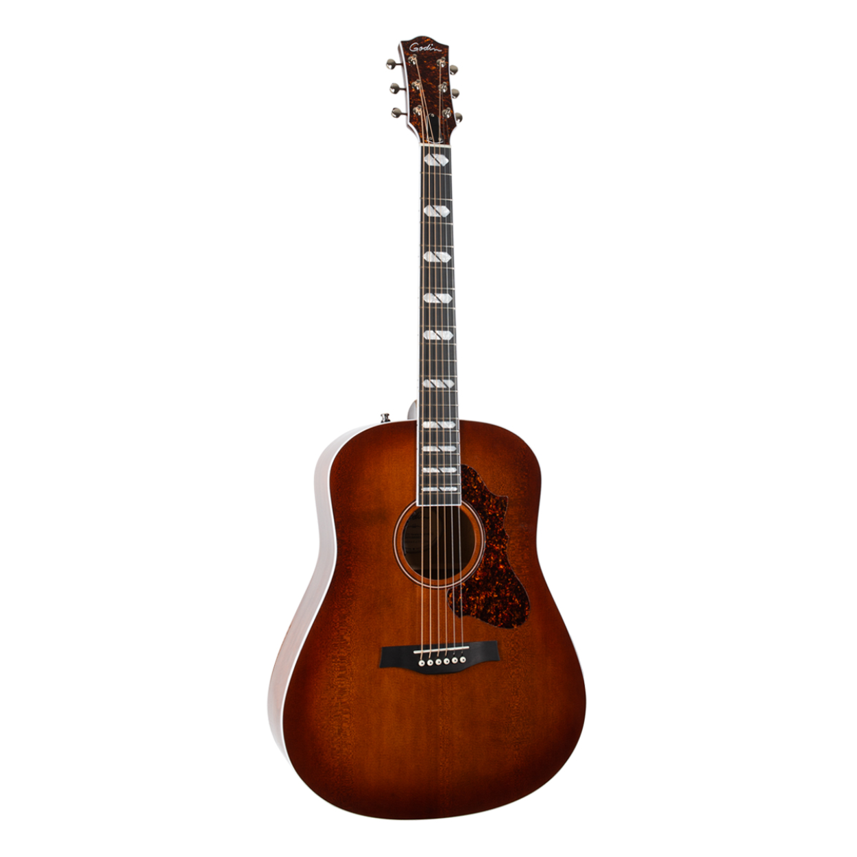 Godin Metropolis Ltd Havana Burst Hg Eq Full Solid Acoustic Guitar