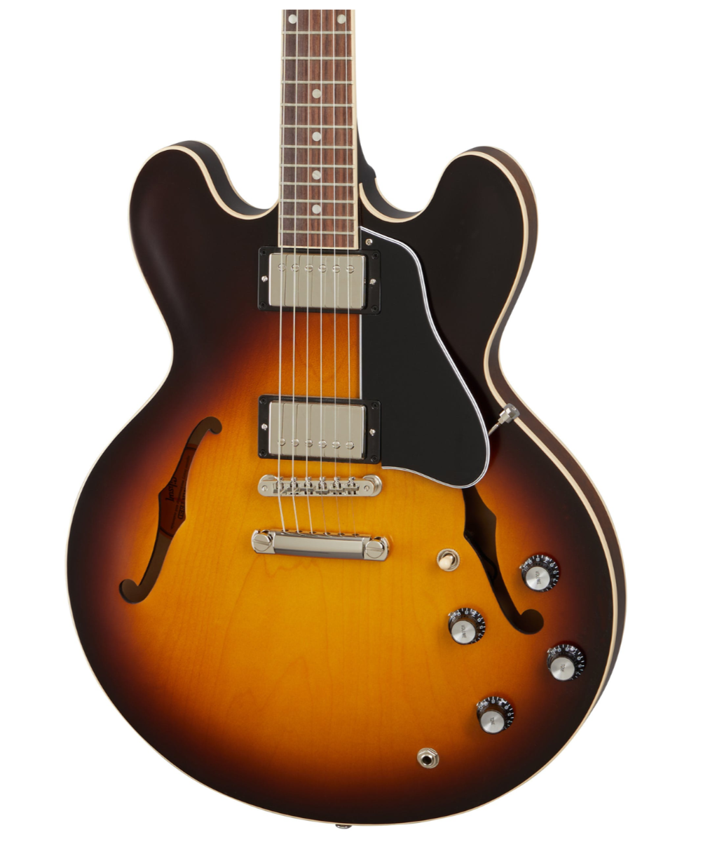 Gibson ES-335 Satin Electric Guitar, Satin Vintage Burst (ES35S00SVNH1) |  GIBSON |  ELECTRIC GUITAR |  Zoso Music