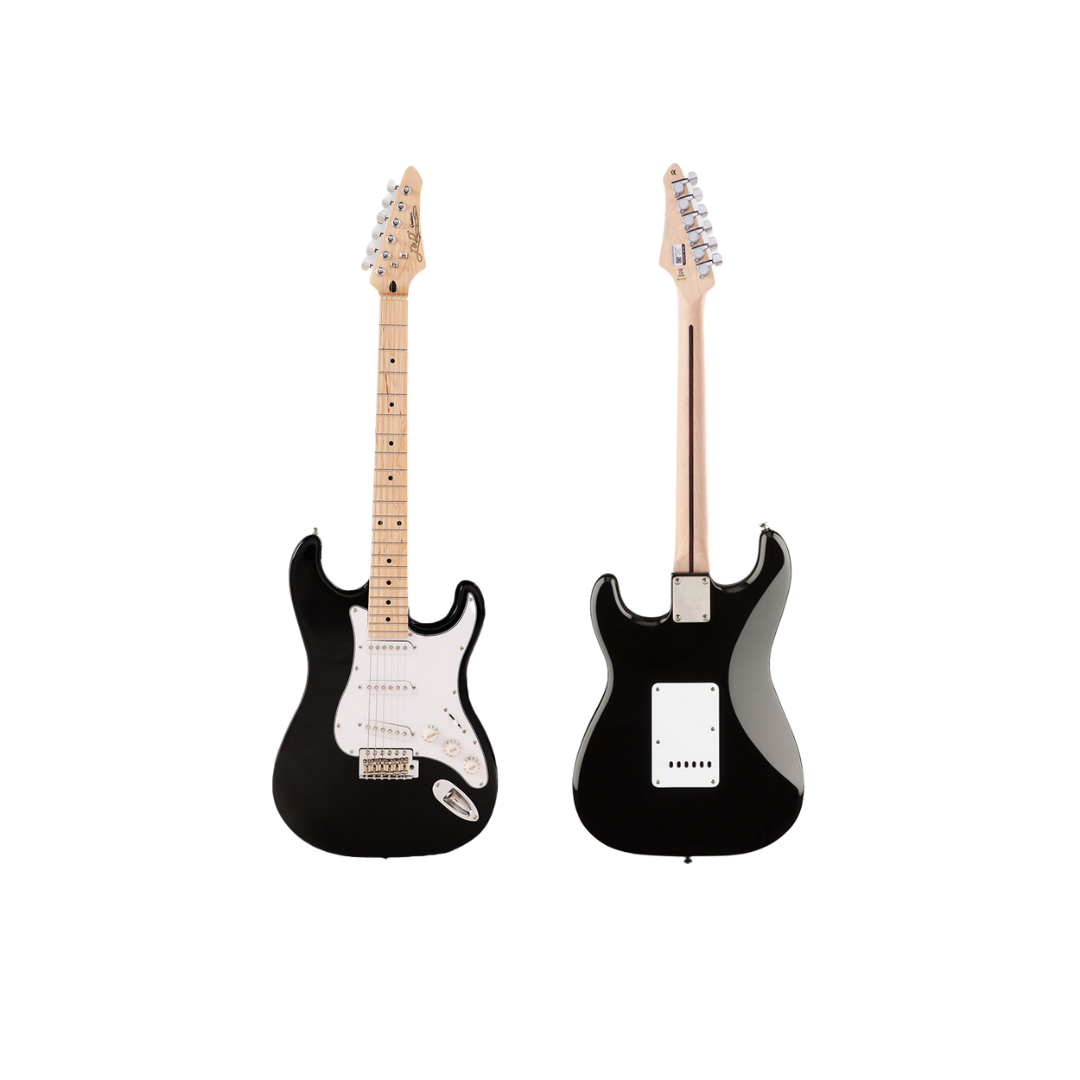 J&D ST STANDARD (STD) STRATOCASTER SSS ELECTRIC GUITAR BLACK (ST SSS), J&D, ELECTRIC GUITAR, j-d-electric-guitar-st-std-bk, ZOSO MUSIC SDN BHD