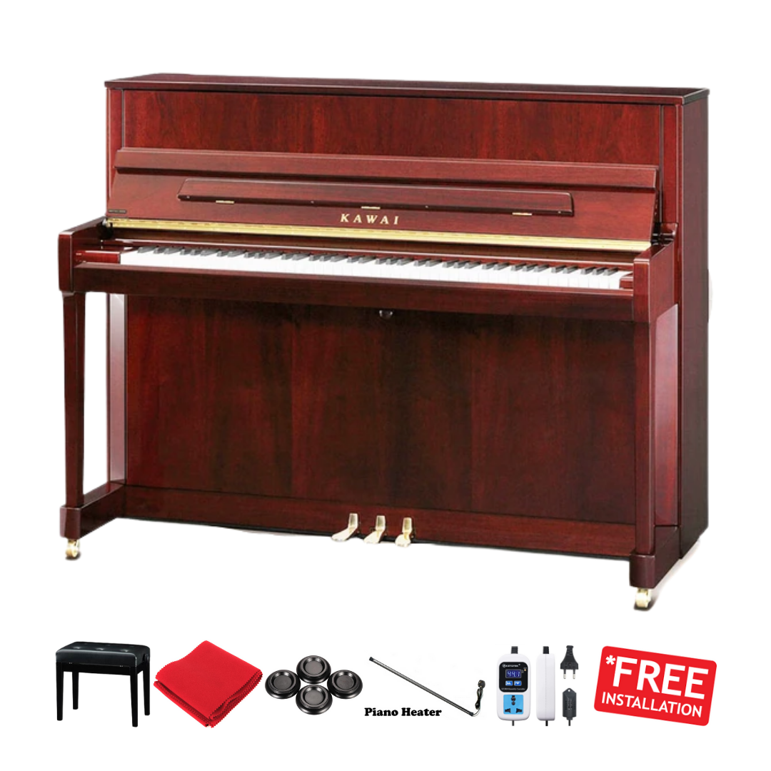 KAWAI K-200 UPRIGHT PIANO MAHOGANY SATIN (114CM) W/BENCH (MII), KAWAI, ACOUSTIC PIANO, kawai-acoustic-piano-k200-mhs, ZOSO MUSIC SDN BHD