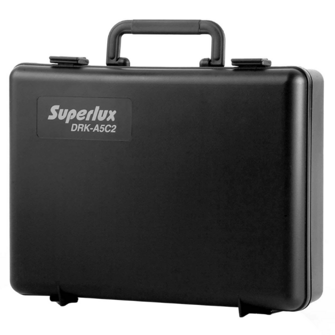 SUPERLUX DRKA5C2 EXTENDED 7-PIECE DRUM MIC SET WITH CASE (SUP-DRKA5C2), SUPERLUX, DYNAMIC MICROPHONE, superlux-microphone-sup-drka5c2, ZOSO MUSIC SDN BHD