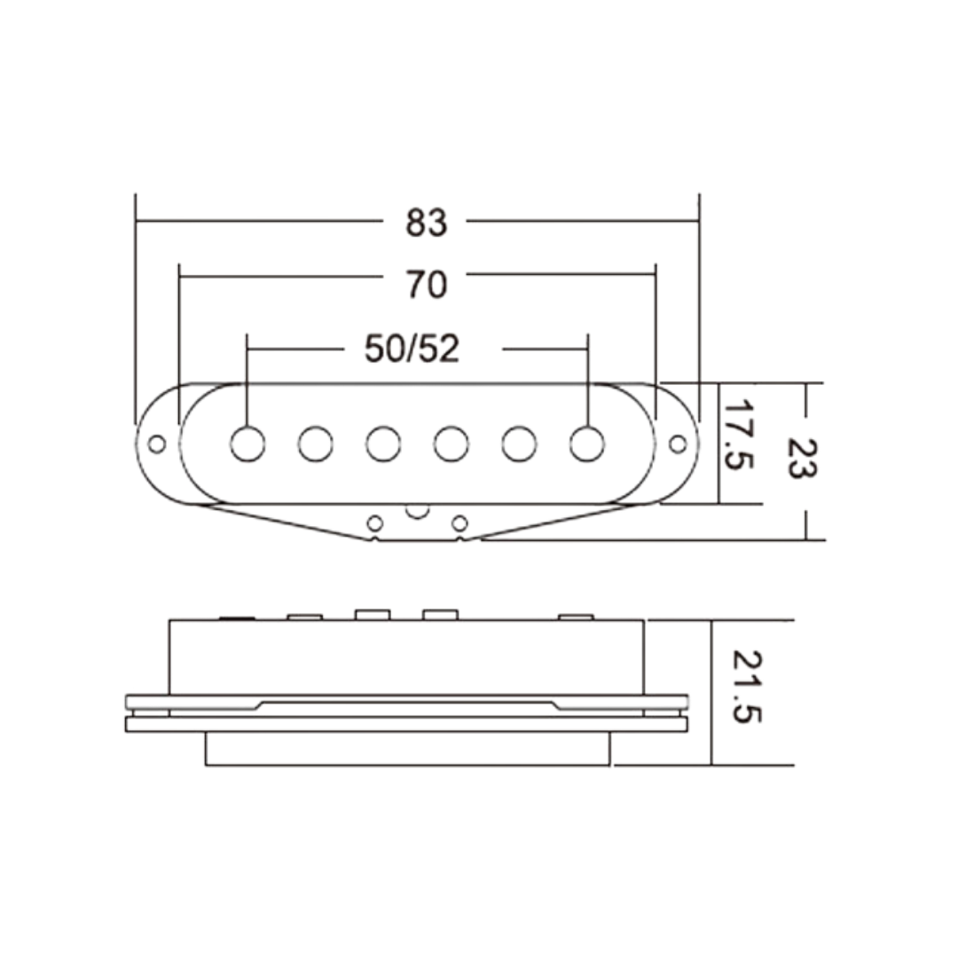 MINGS ELECTRIC GUITAR FLAT POLE PIECE CERAMIC NECK PICKUP STRAT SINGLE COIL, MINGS, GUITAR & BASS ACCESSORIES, mings-guitar-accessories-min-stf-n, ZOSO MUSIC SDN BHD