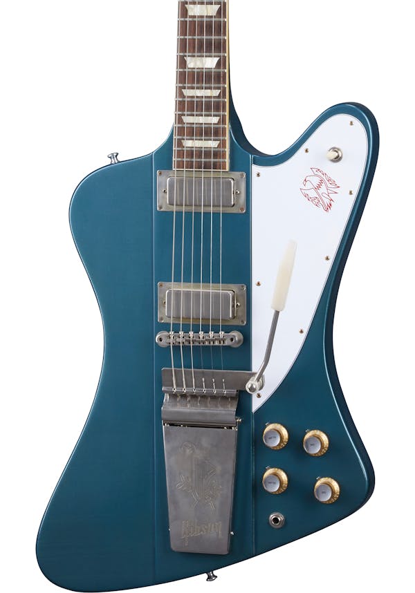 Gibson 1963 Firebird V w/ Maestro Vibrola Ultra Light Aged Electric Guitar, Pelham Blue (FB5ULPBNM1)