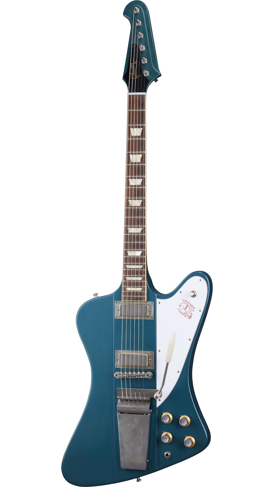 Gibson 1963 Firebird V w/ Maestro Vibrola Ultra Light Aged Electric Guitar, Pelham Blue (FB5ULPBNM1)